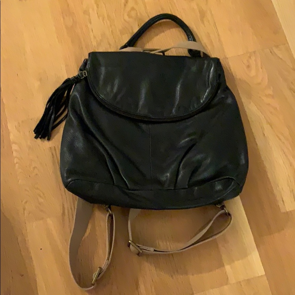 Margot Black Leather Convertible Bag